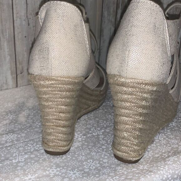 Merona Lace Up Espadrille Wedge Platform Sandals Size 9 - Picture 3 of 11